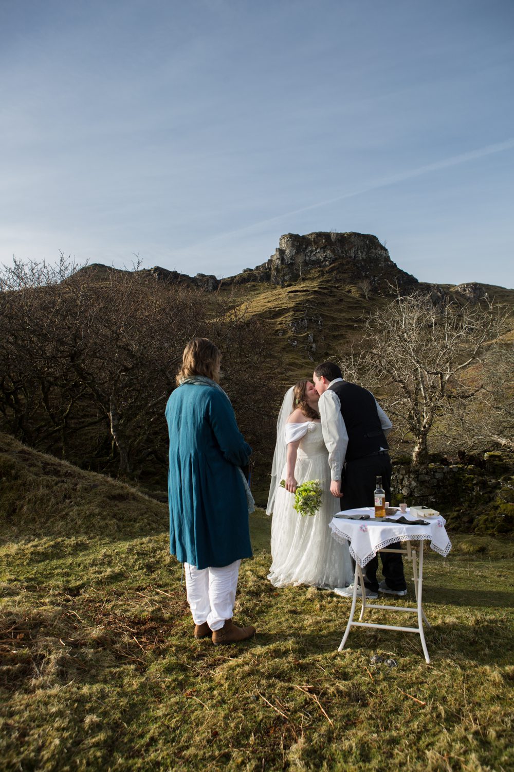 Magical elopement wedding vows at the Fairy Glen Isle of Skye