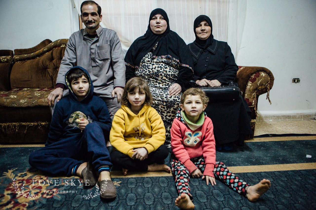 Refugee family from Homs pictured in apartment in Jordan