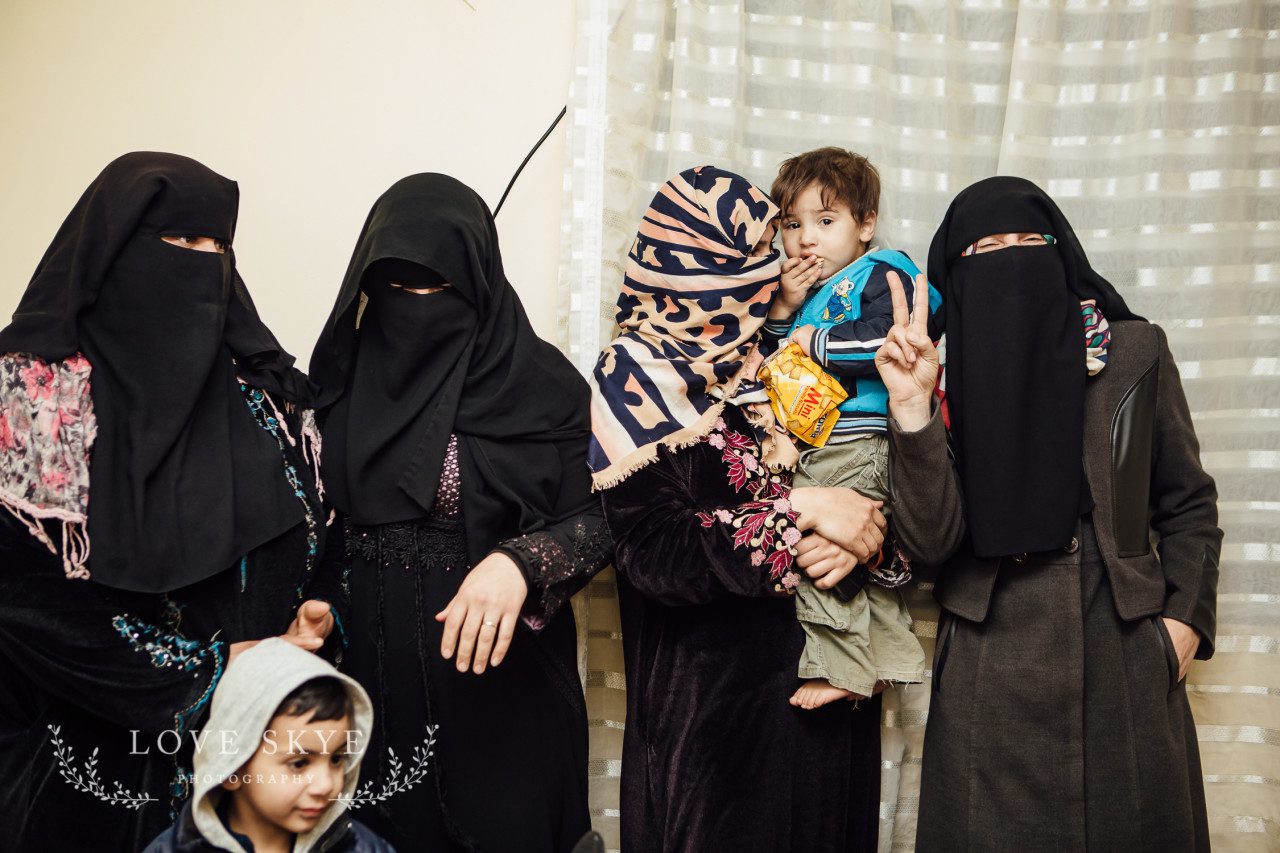 Syrian refugee mothers gather in one apartment Jordan