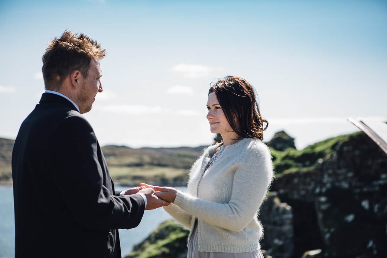 Vows Wedding photography Cuillin ridge Dunscaith Isle of Skye