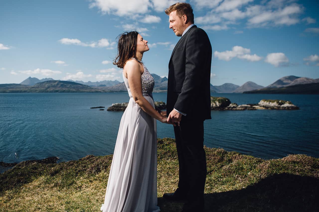 Wedding photography Cuillin ridge Dunscaith Isle of Skye