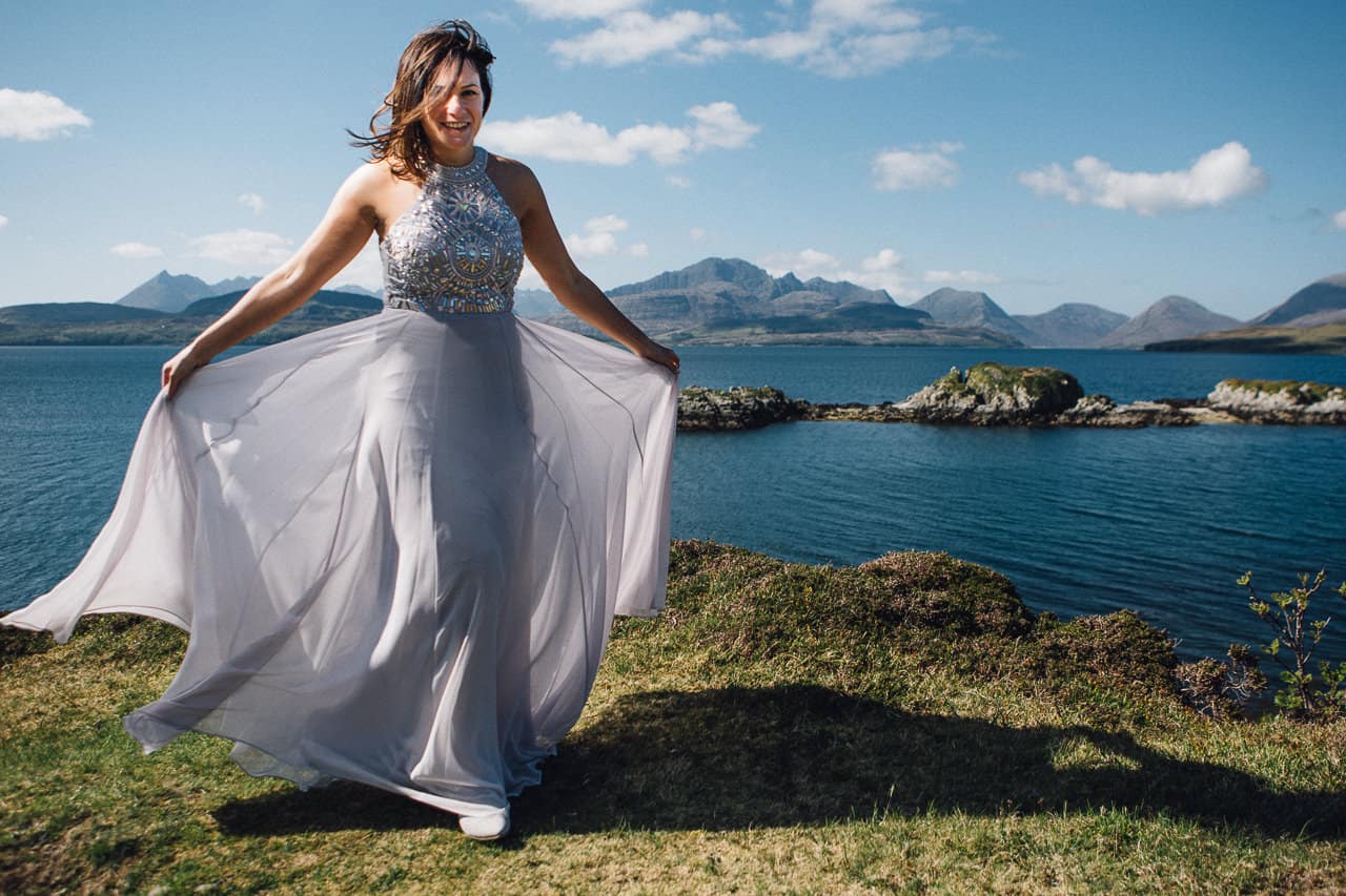 Dunscaith castle Wedding photography Isle of Skye