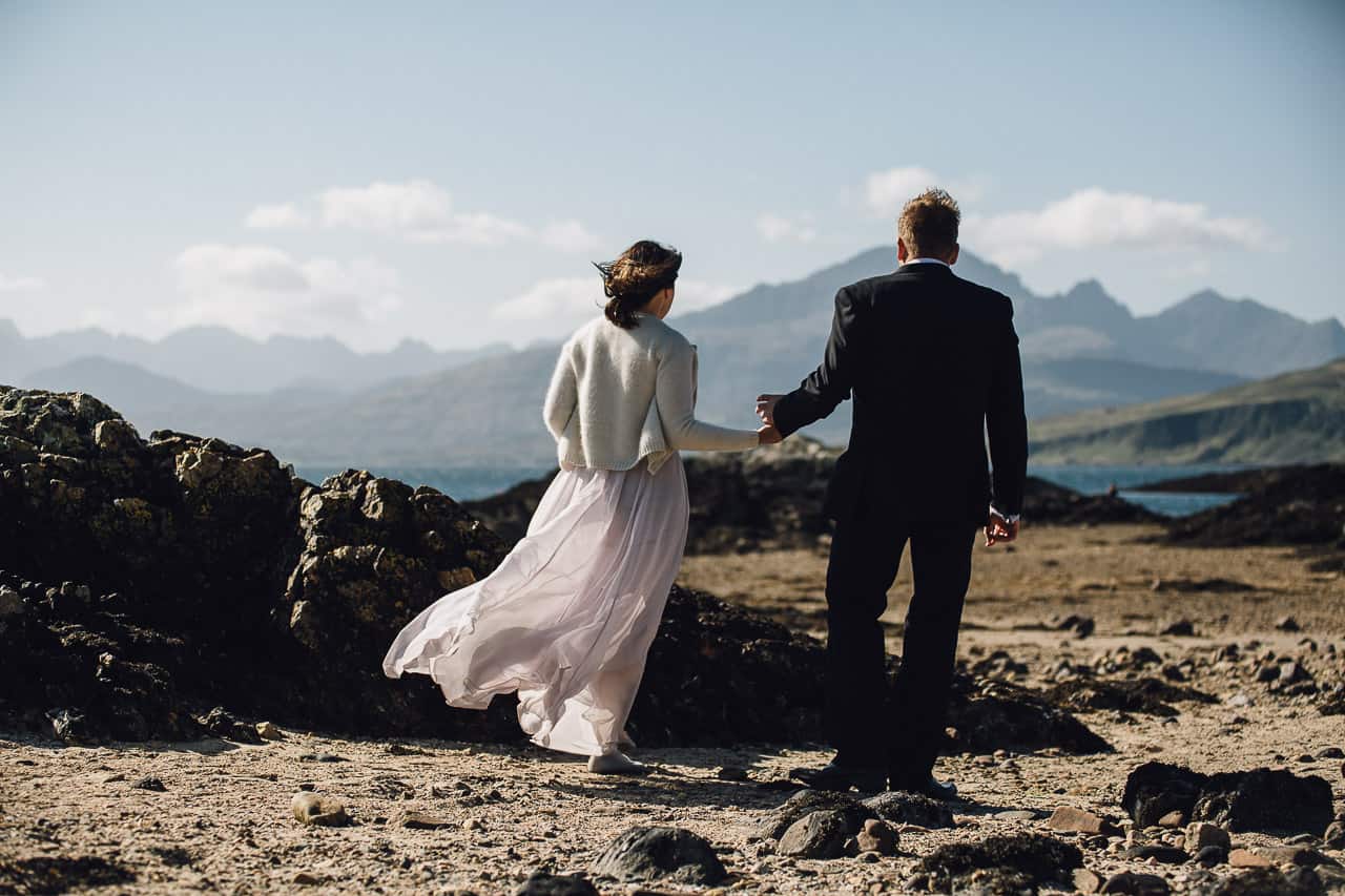 wedding elopement photography Ord beach Isle of skye