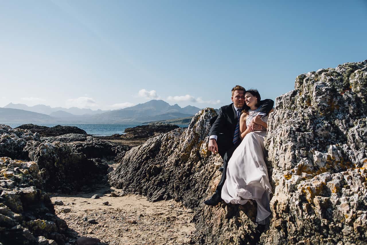 wedding elopement photography Ord beach Isle of skye