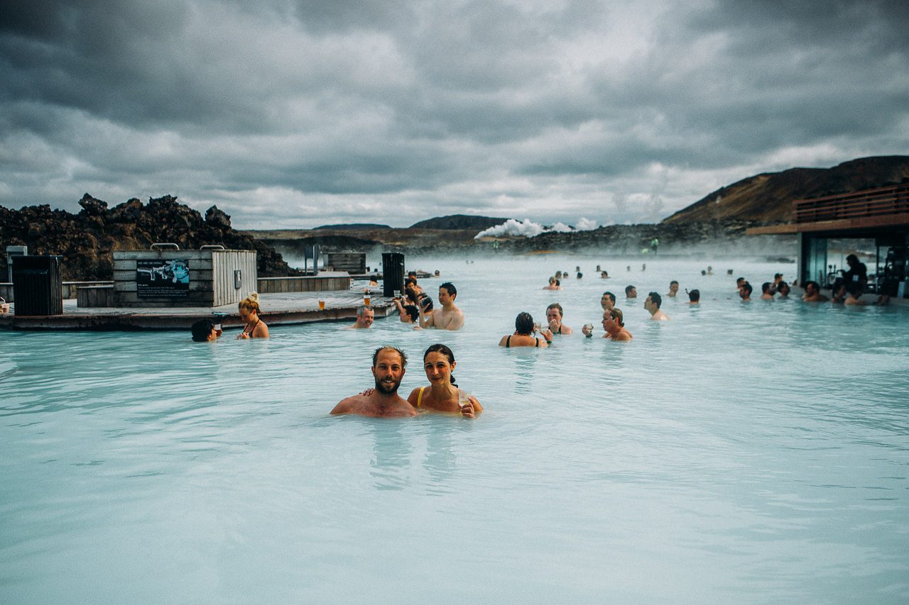 wedding couple honeymoon at blue lagoon Iceland