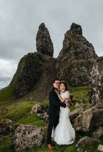 Asian Pre wedding photography, Isle of Skye, Scotland, Old Man of Storr ,Eilean Donan Castle