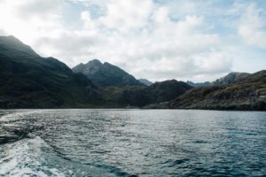 View from aboard Misty Isle boat , Sgurr na Stri behind