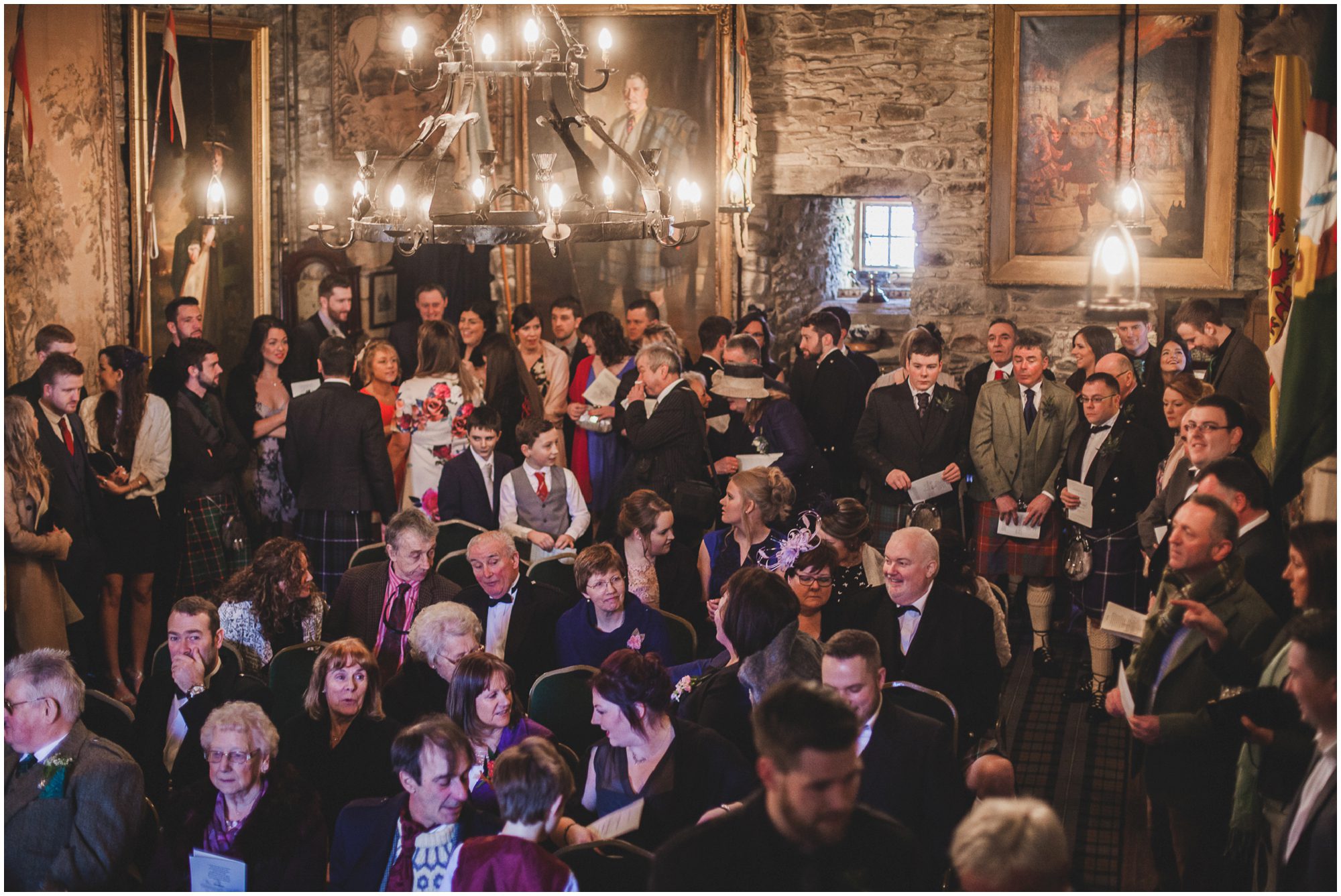 wedding guests eilean Donan Castle