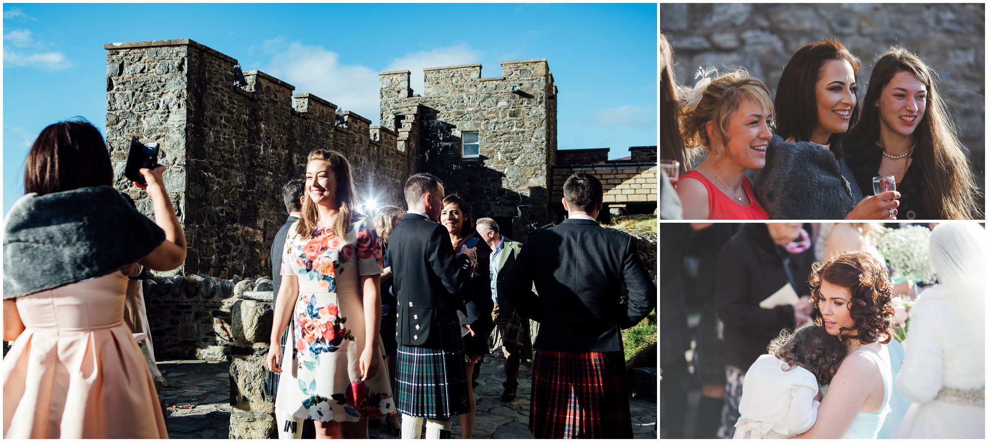 wedding guests eilean Donan Castle