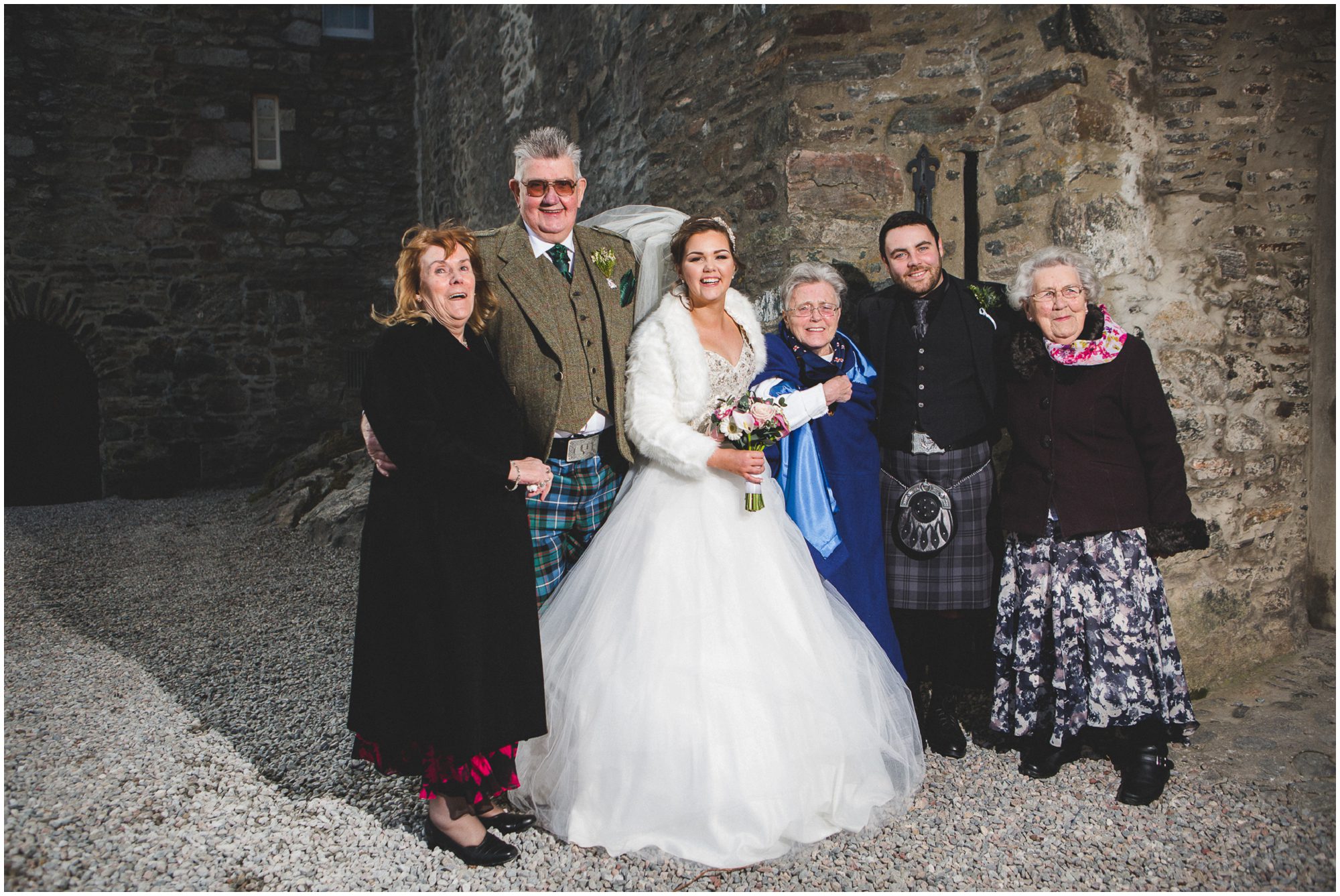 wedding guests eilean Donan Castle