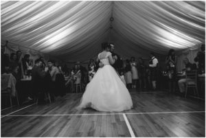 Bride and groom first dance Dornie Hall Eilean Donan Skye wedding
