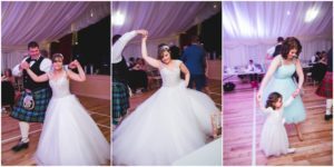 Bride and groom first dance Dornie Hall Eilean Donan Skye wedding