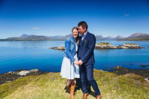 Isle of Skye elopement bride and groom