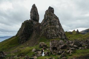 Isle of Skye elopement bride and groom