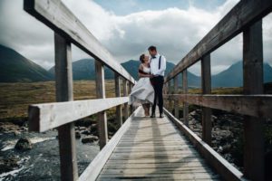 Isle of Skye elopement bride and groom