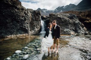 Isle of Skye elopement bride and groom