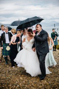Isle of Skye wedding photography bride and groom landscape castle dancing