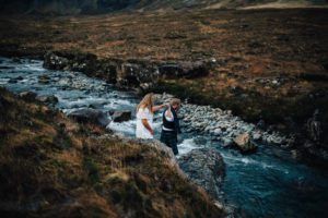 Fairy Pools and Slighachan elopement vow renewal Isle of Skye