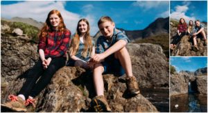 Family photography, vacation photography Fairy Pools Isle of Skye