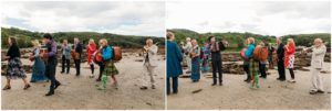 Isle of Skye Beach wedding photography, Morris dancer wedding, musicians wedding, elopement Isle of Skye