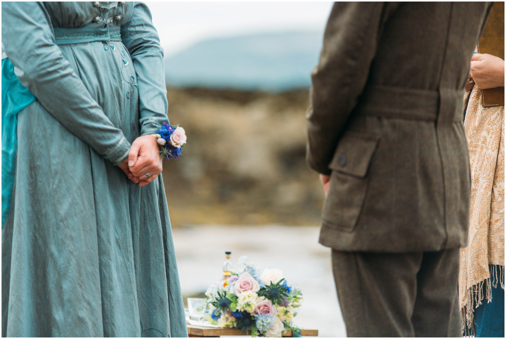 Isle of Skye Beach wedding photography, Morris dancer wedding, musicians wedding, elopement Isle of Skye