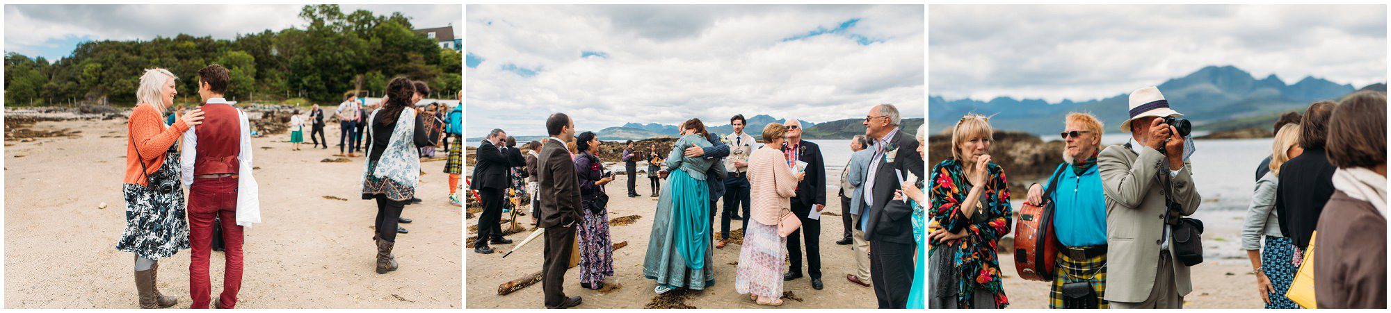 Isle of Skye Beach wedding photography, Morris dancer wedding, musicians wedding, elopement Isle of Skye