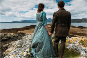 Isle of Skye Beach wedding photography, Morris dancer wedding, musicians wedding, elopement Isle of Skye