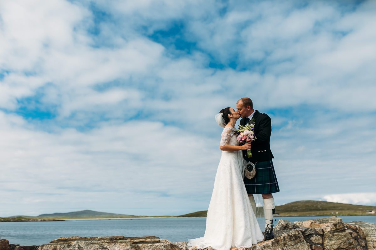 Bride and Groom North Uist wedding photography