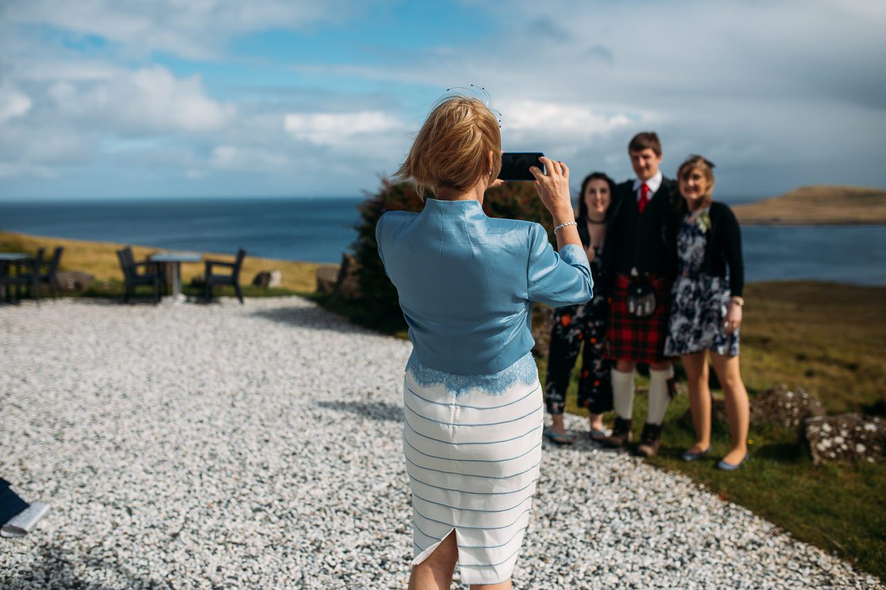 Family wedding photos Flodigarry Hotel Isle of Skye