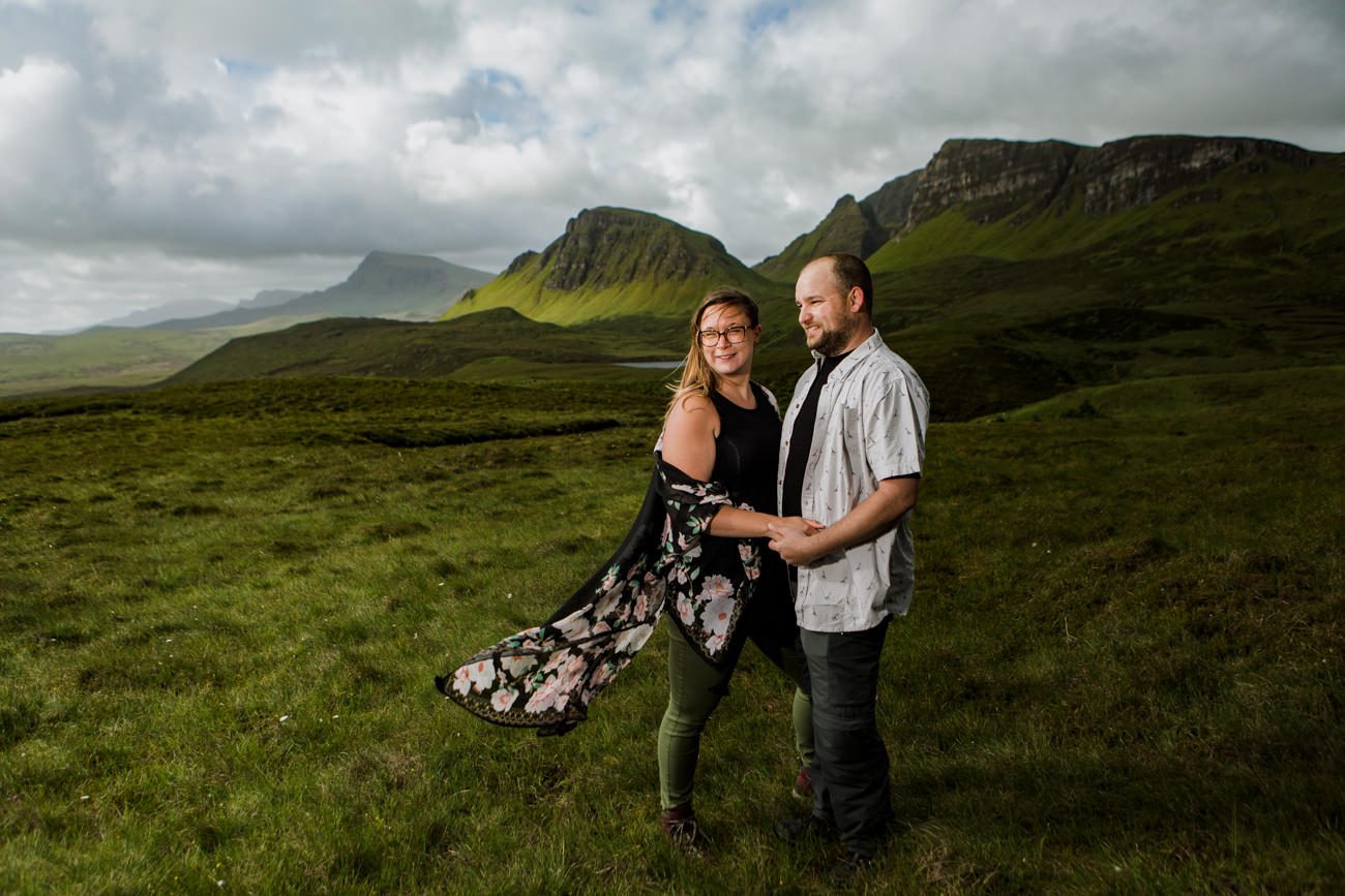 Isle of Skye pre wedding photo tour Quiraing, Olc Man of Storr, Cuillins, Sligachan
