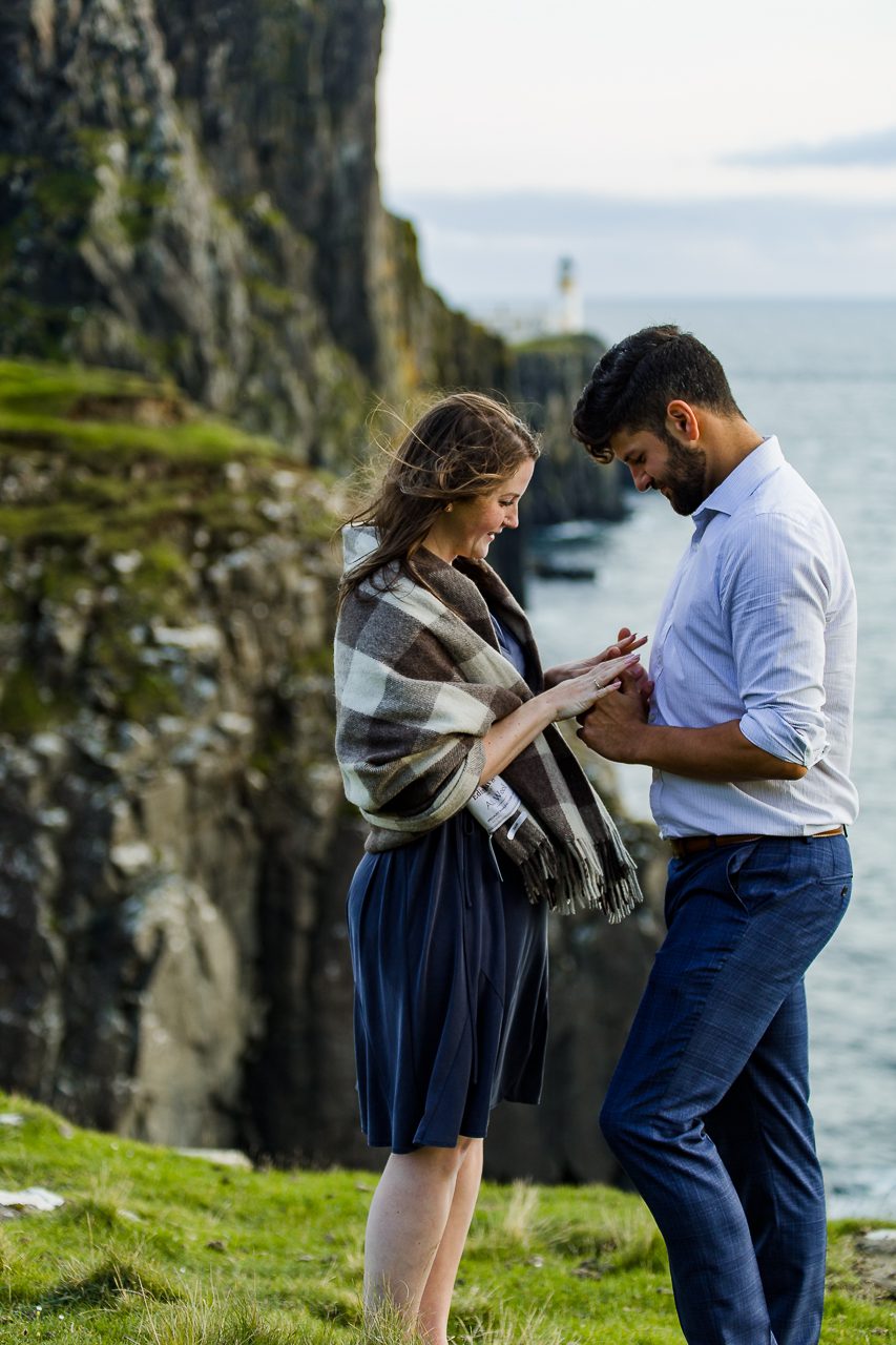 Proposal photography at Neist Point Isle of Skye