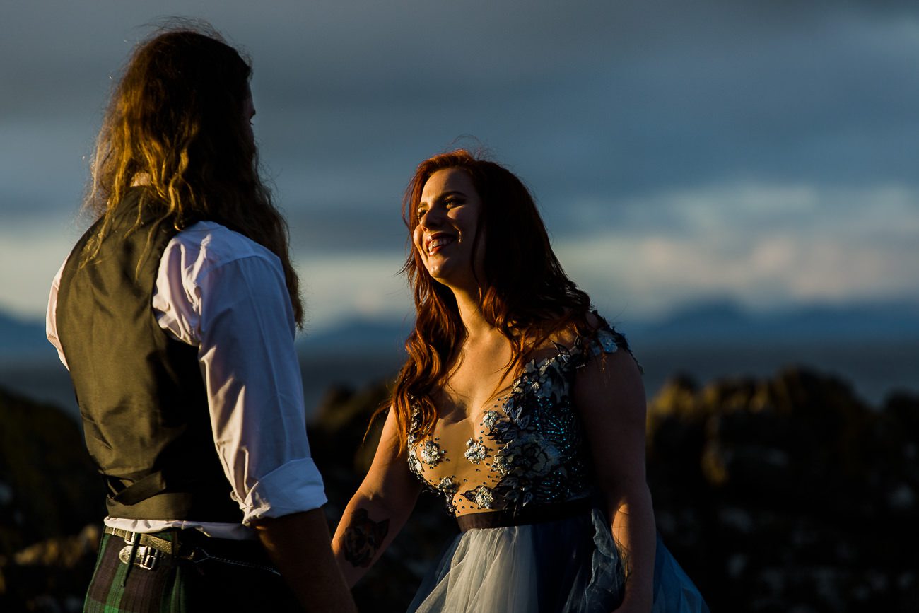 Vow renewal elopement Isle of Skye sunset