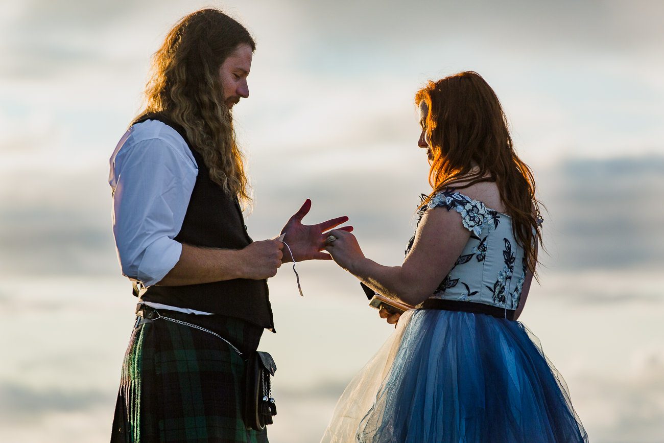 Vow renewal elopement Isle of Skye sunset