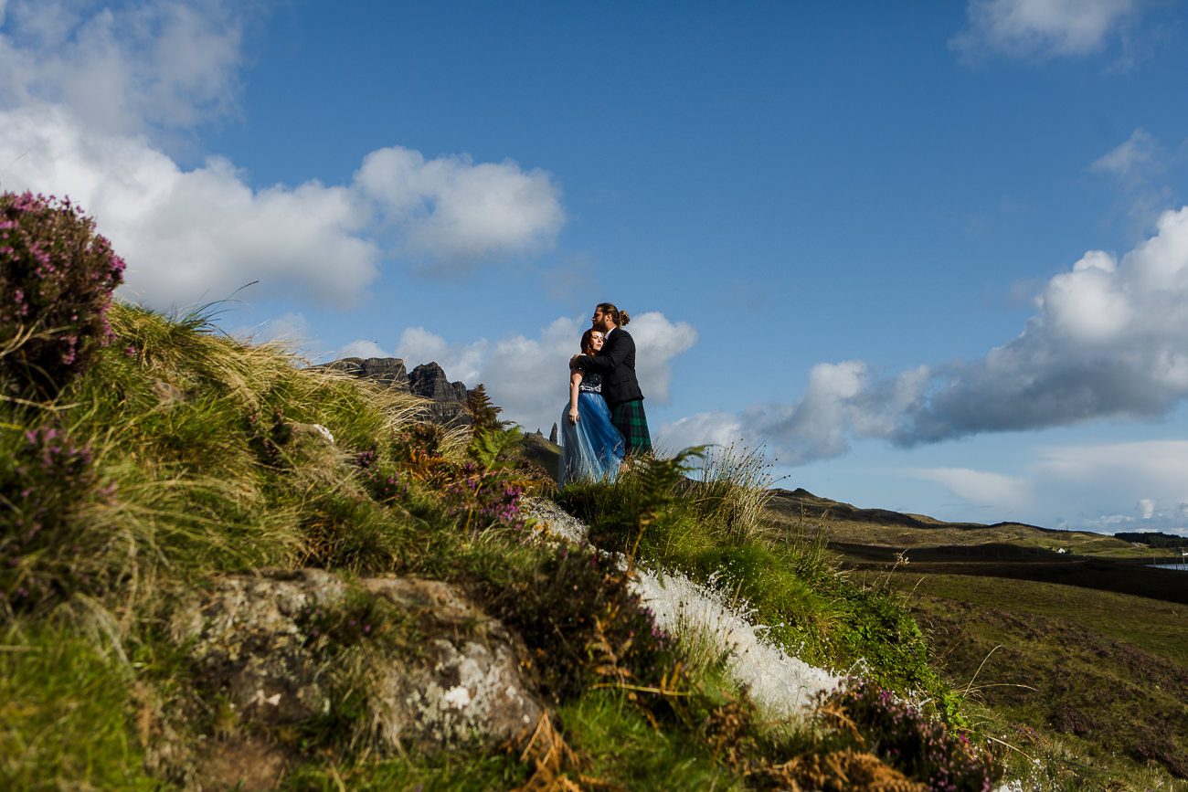 Vow renewal elopement Isle of Skye Old man of Storr
