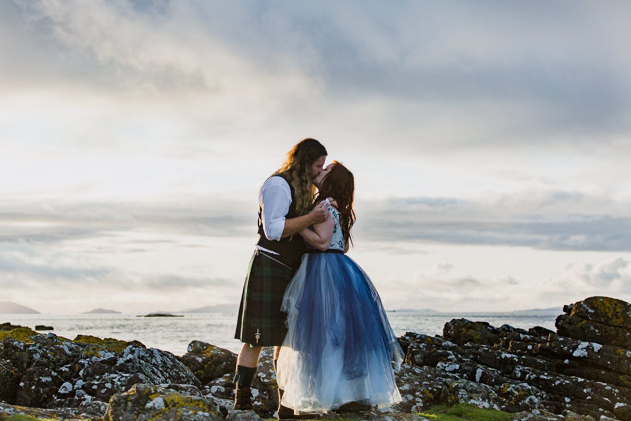 Vow renewal elopement Isle of Skye sunset