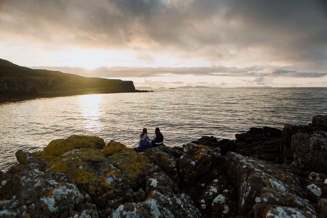 Vow renewal elopement Isle of Skye sunset