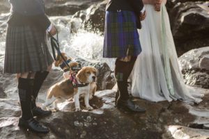 Elopement wedding ceremony Fairy Pools Isle of Skye