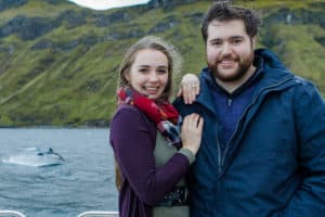 Dolphin photobombs proposal Isle of Skye