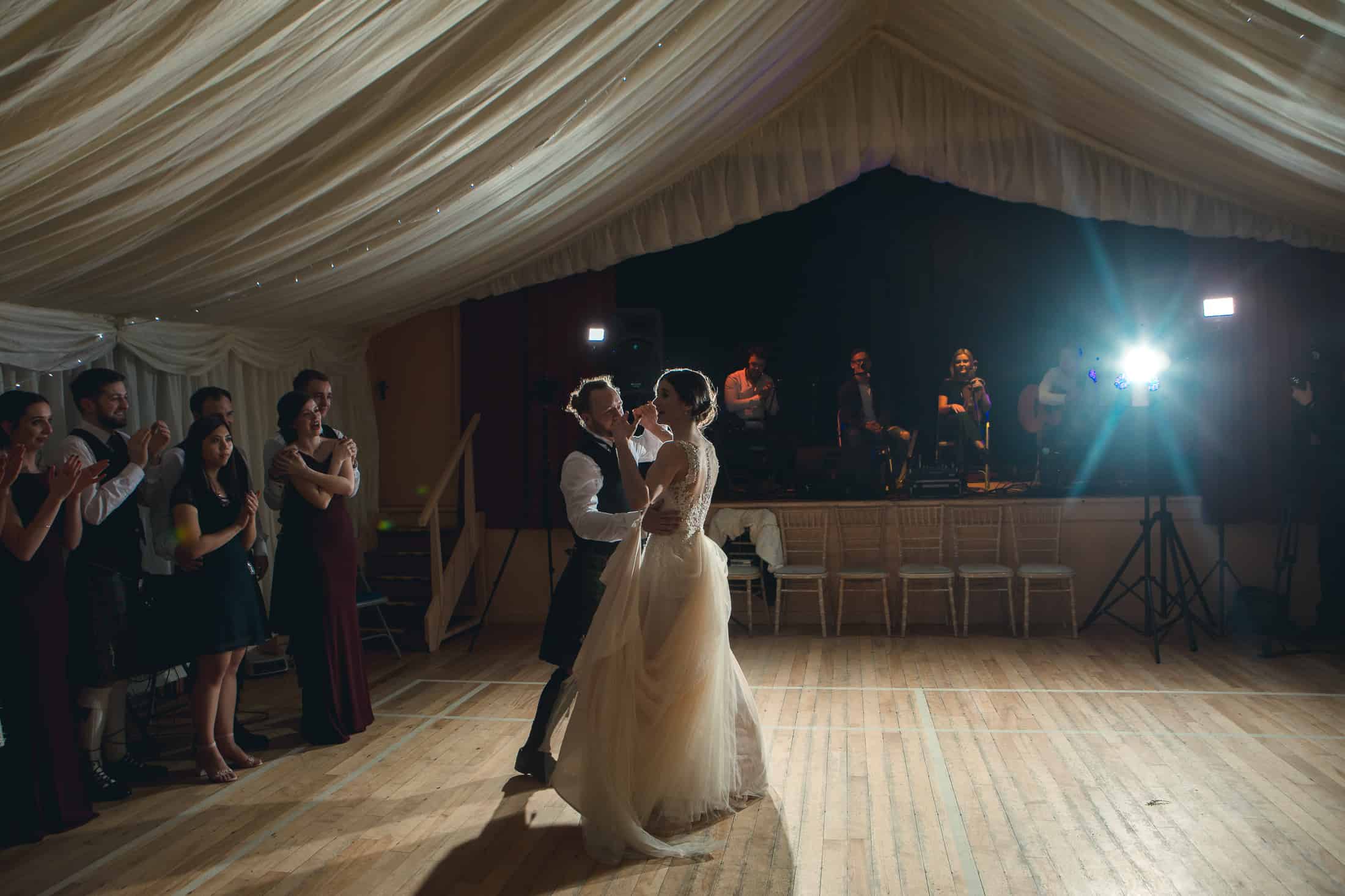 First dance Dornie Hall Eilean Donan Castle wedding photography