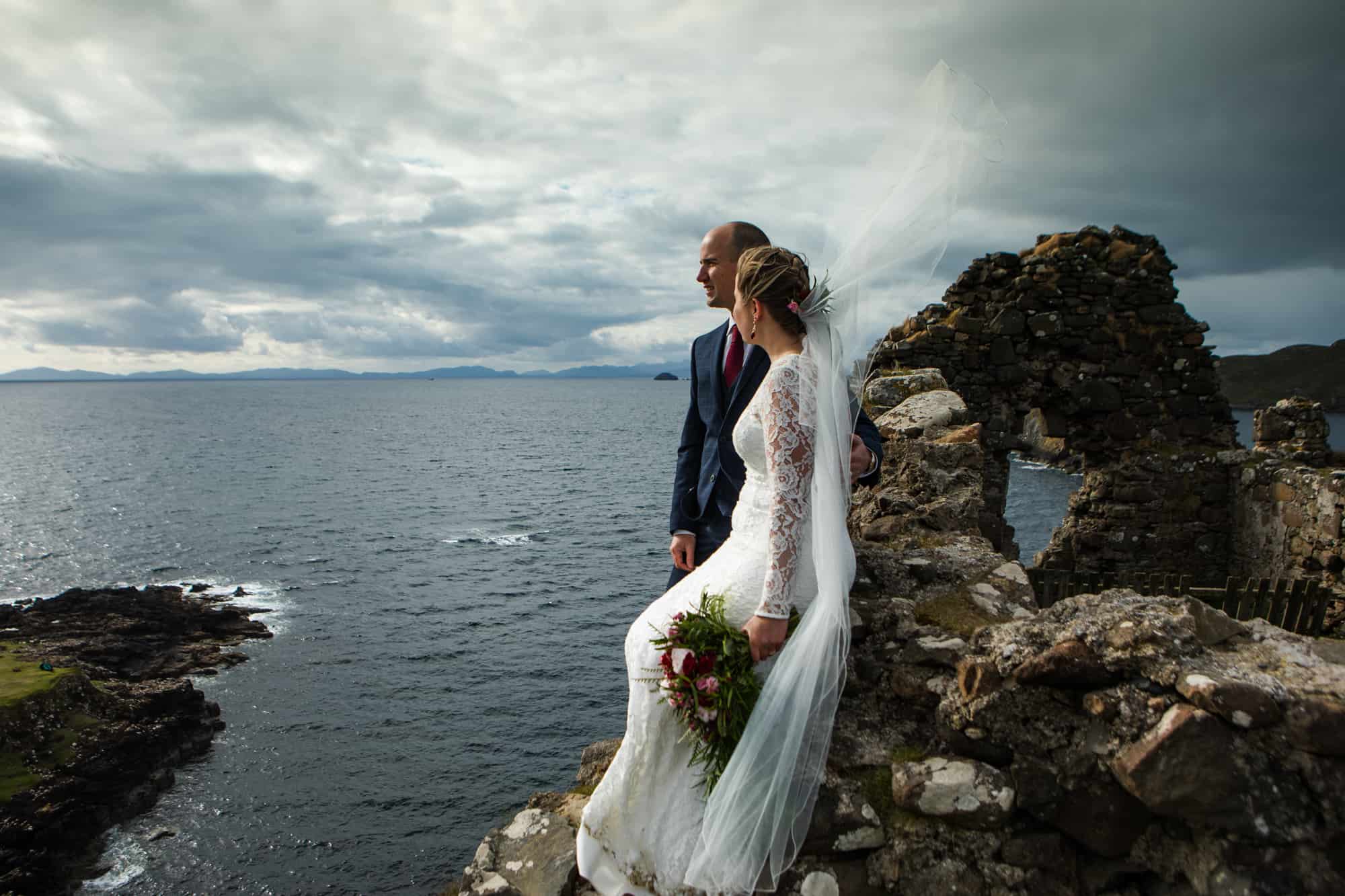 Elopement photography Isle of Skye Scottish castle