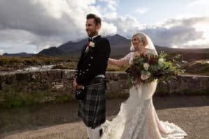 First look Isle of Skye wedding photography