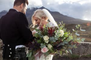 First look Isle of Skye wedding photography