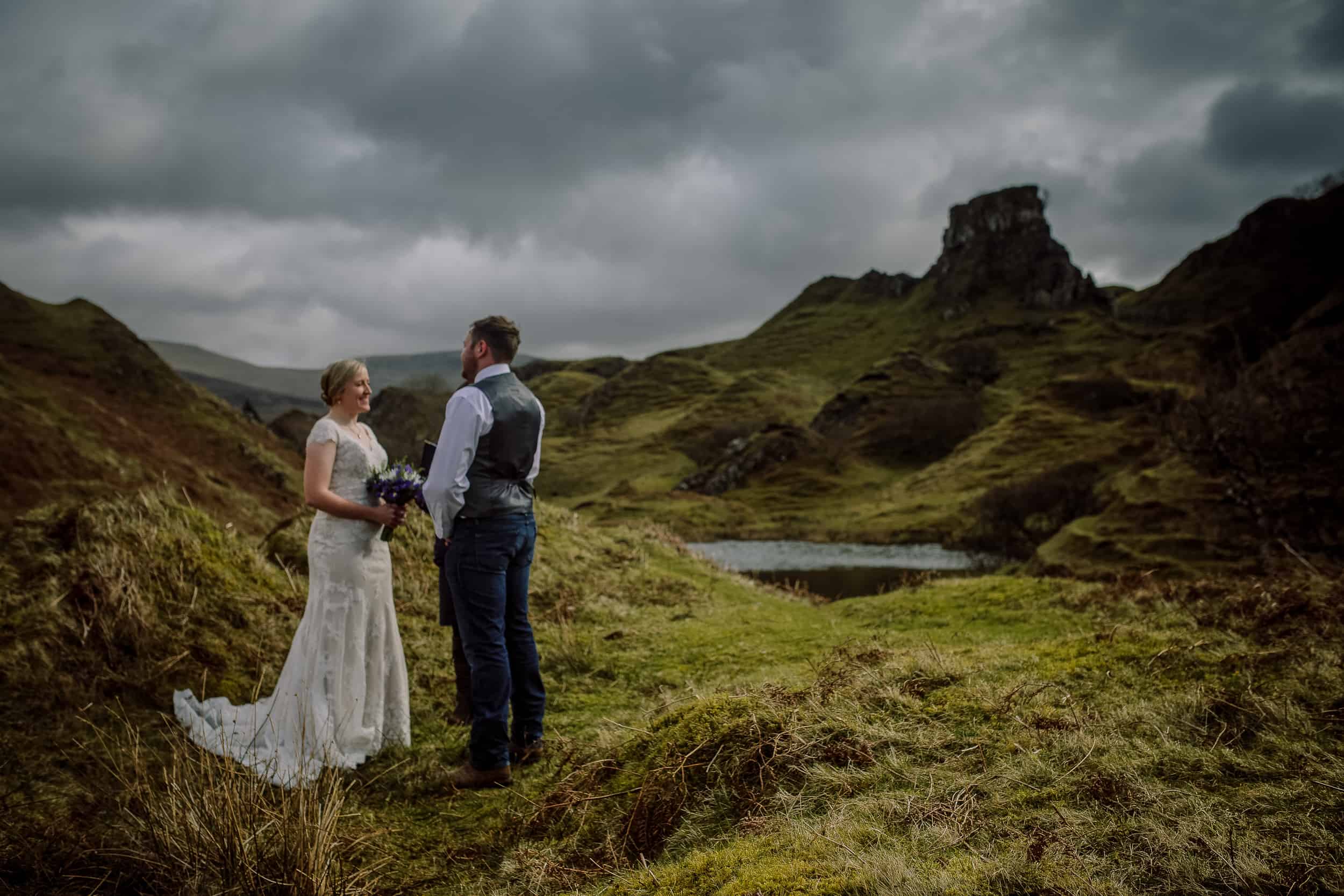 Elopement wedding photography Fairy Glen and Quiraing, Isle of Skye