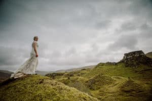 Bride portrait Fairy Glen Isle of Skye