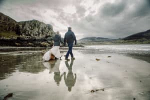 Wedding photography staffin beach Isle of Skye