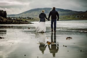 Wedding photography staffin beach Isle of Skye