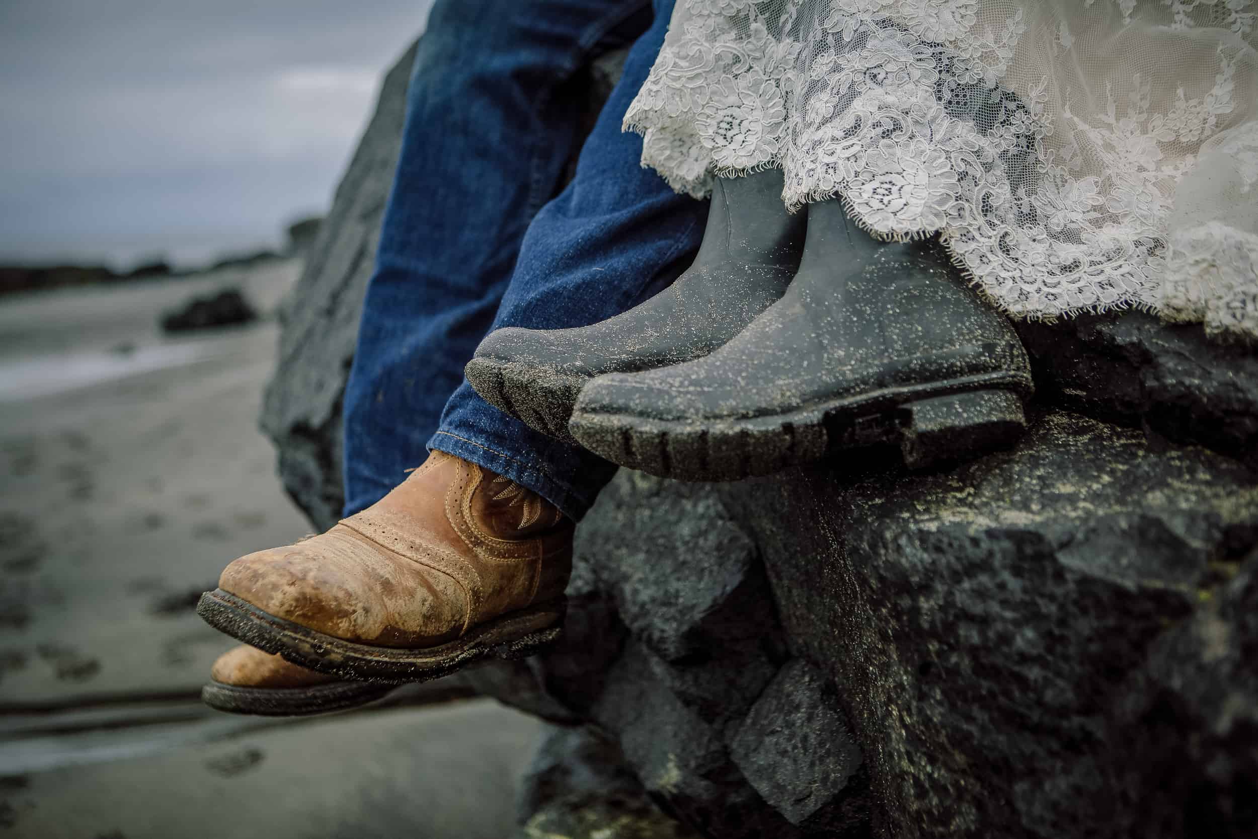 wedding boots Isle of Skye Elopement wedding photography Fairy Glen and Quiraing, Isle of Skye