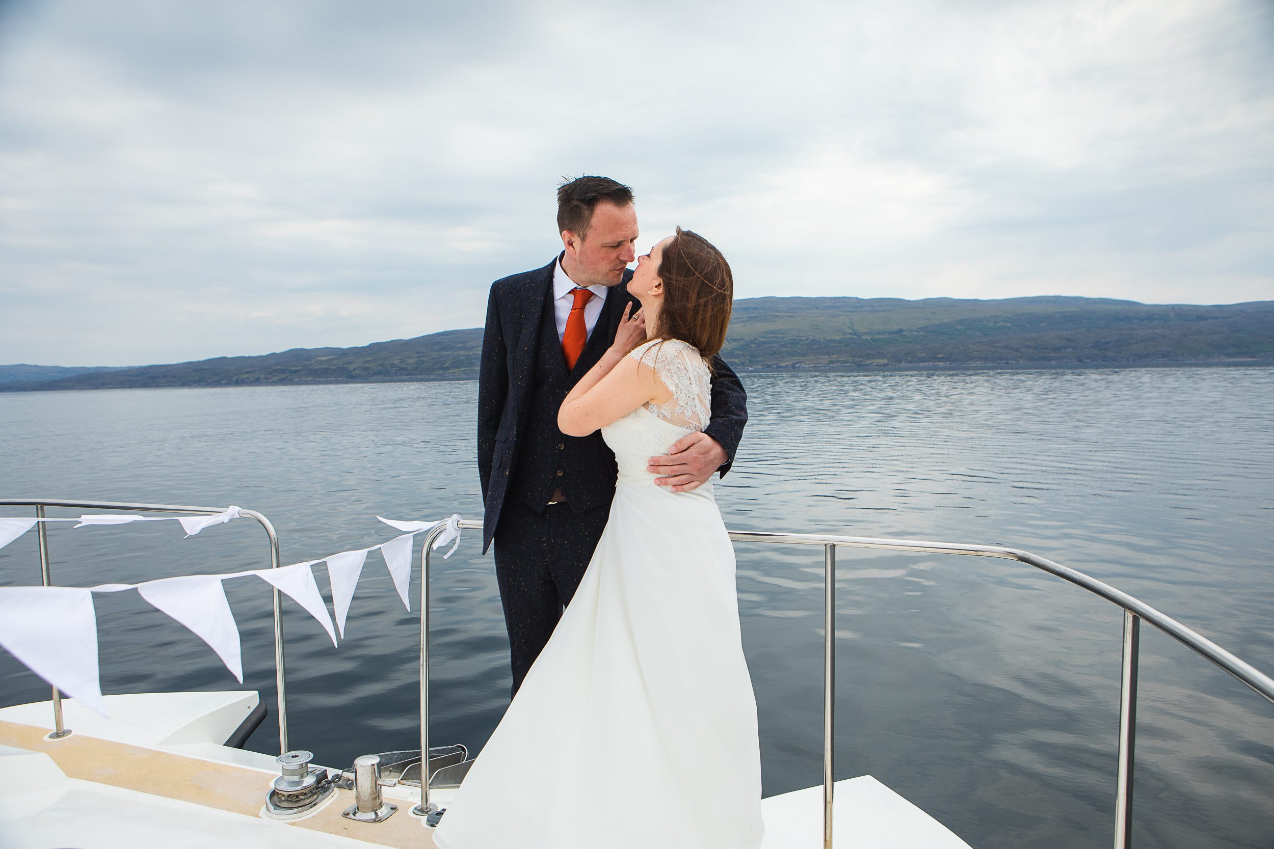 Isle of Rona Elopement wedding, Aboard Seaflower Skye