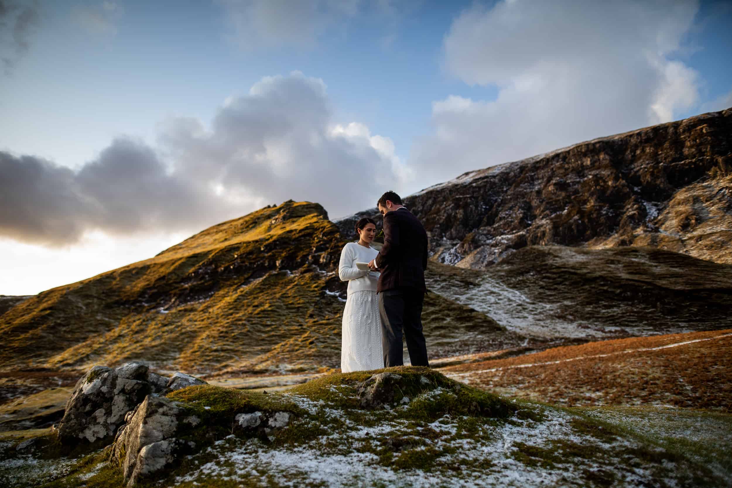 Elopement Photography Quiraing Isle of Skye sunset ceremony quaich