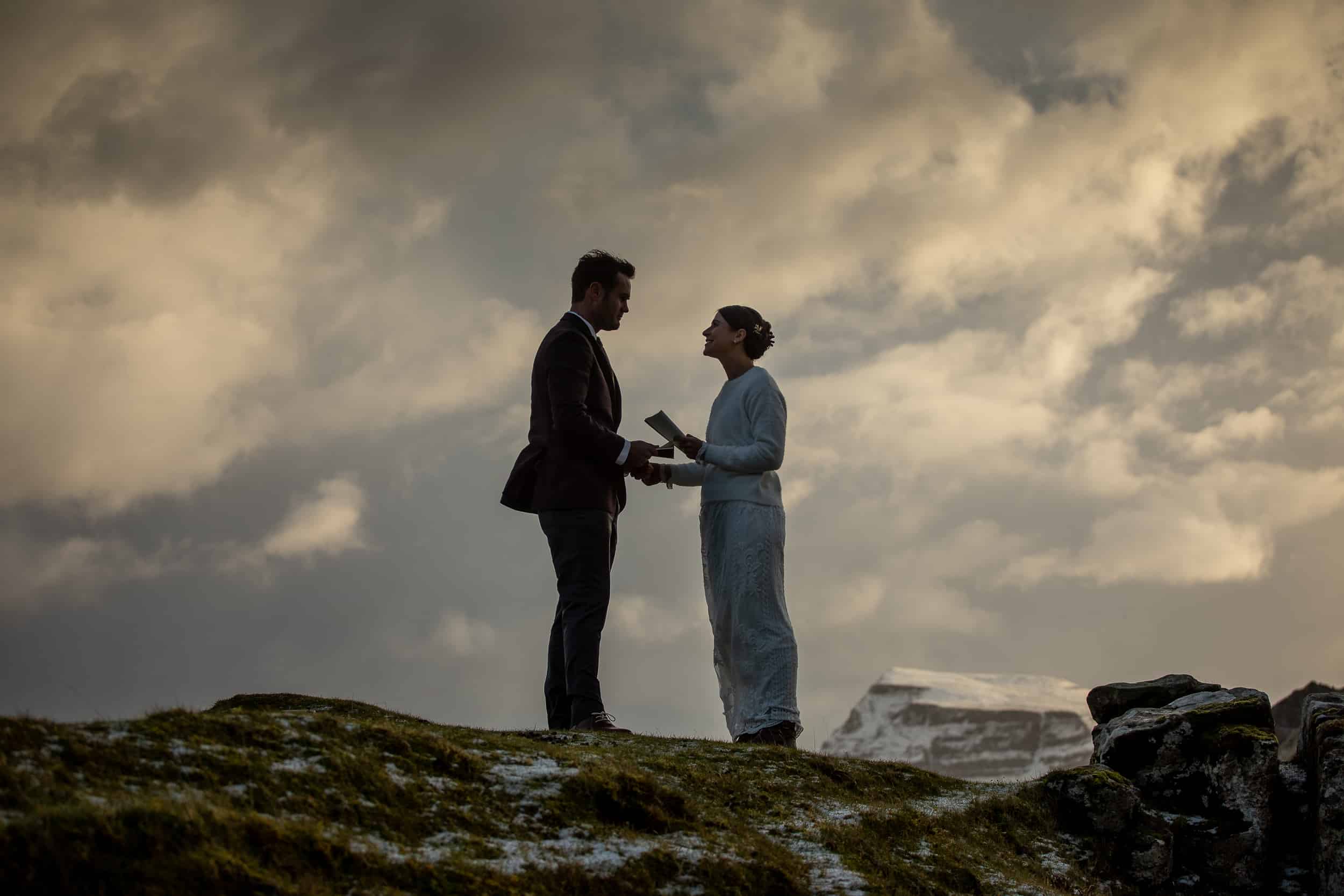 Snowy Isle of Skye elopement wedding 